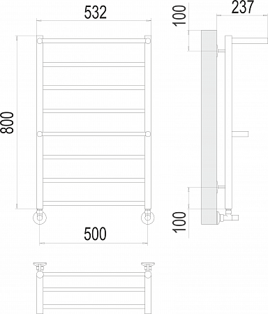 Анкона П8 500х800 Полотенцесушитель  TERMINUS Иваново - фото 3