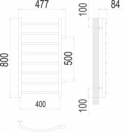 Классик П8 400х800 бп500 Полотенцесушитель  TERMINUS Иваново - фото 3