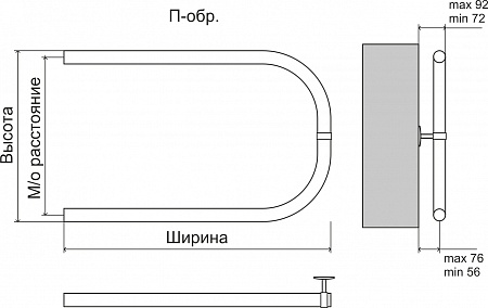 Эконом П-обр AISI 32х2 500х500 Полотенцесушитель  TERMINUS Иваново - фото 3