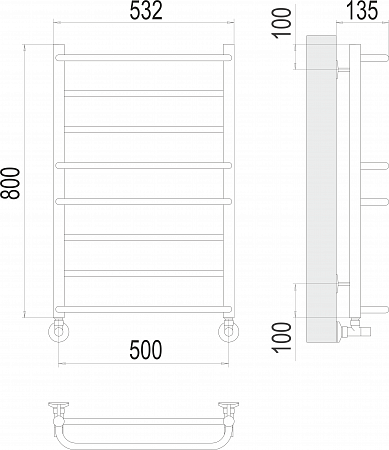 Евромикс П8 500х800 Полотенцесушитель  TERMINUS Иваново - фото 3