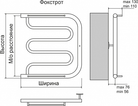 Фокстрот AISI 32х2 500х400 Полотенцесушитель  TERMINUS Иваново - фото 4