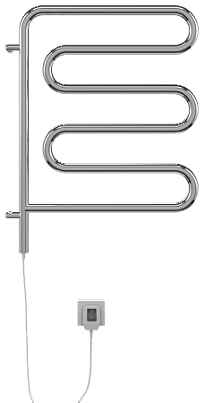 Электро 25 Ш-обр 450х570 поворотный Полотенцесушитель  TERMINUS Иваново - фото 2