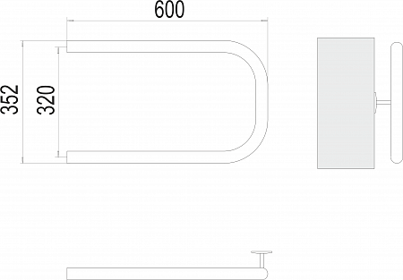 П-обр AISI 32х2 320х600 Полотенцесушитель  TERMINUS Иваново - фото 3