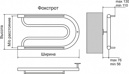 Фокстрот AISI 32х2 320х700 Полотенцесушитель  TERMINUS Иваново - фото 3