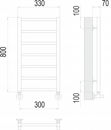 Контур П7 300х800 Полотенцесушитель  TERMINUS Иваново - фото 3