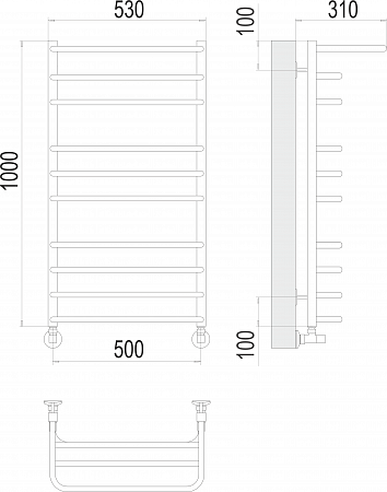 Арктур П10 500х1000 Полотенцесушитель  TERMINUS Иваново - фото 3