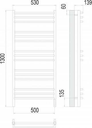 Соренто П15 500х1300 электро (sensor quick touch) Полотенцесушитель  TERMINUS Иваново - фото 3