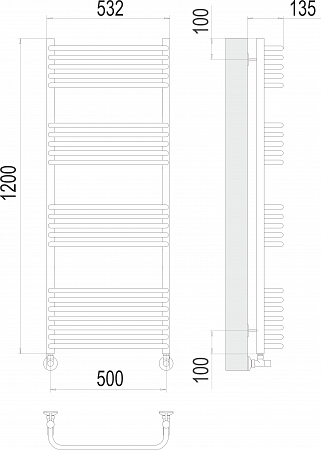 Стандарт П22 500х1200 Полотенцесушитель  TERMINUS Иваново - фото 3