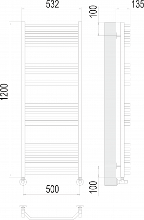 Виктория П22 500х1200 Полотенцесушитель  TERMINUS Иваново - фото 3