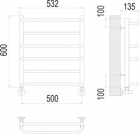 Евромикс П6 500х600 Полотенцесушитель  TERMINUS Иваново - фото 3