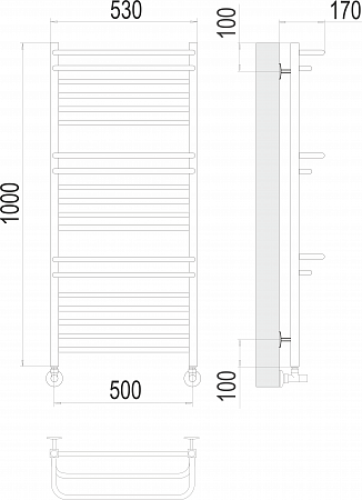 Орион П18 500х1000 Полотенцесушитель  TERMINUS Иваново - фото 3