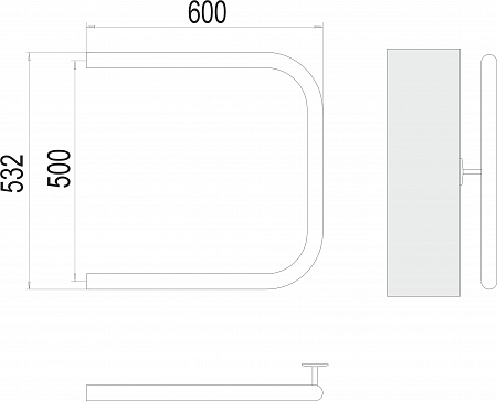 П-обр AISI 32х2 500х600 Полотенцесушитель  TERMINUS Иваново - фото 3