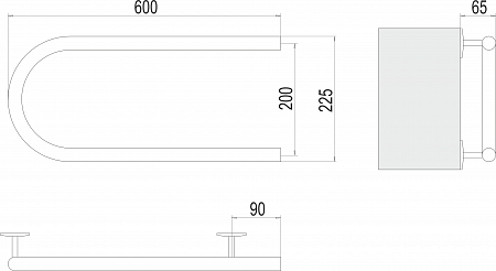 Электро 25 П-обр 600х200 Полотенцесушитель  TERMINUS Иваново - фото 3