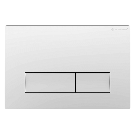 Клавиша смыва для инсталляции Terminus Classic кнопка прямоугольник цвет белый Иваново - фото 1