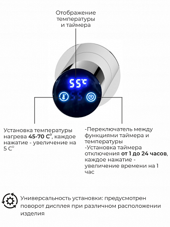 Рондо П2 350х760 электро Полотенцесушитель TERMINUS Нержавеющая сталь Иваново - фото 5