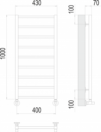 Контур П9 400х1000 Полотенцесушитель  TERMINUS Иваново - фото 3