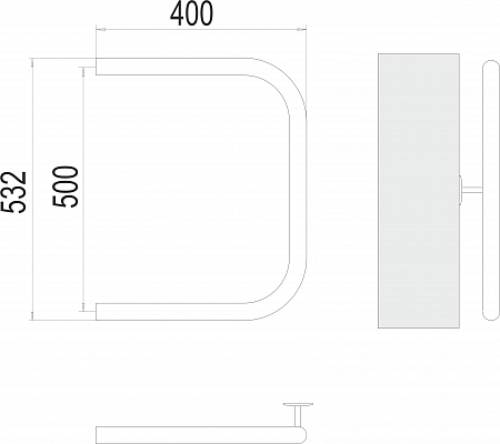 П-обр AISI 32х2 500х400 Полотенцесушитель  TERMINUS Иваново - фото 3